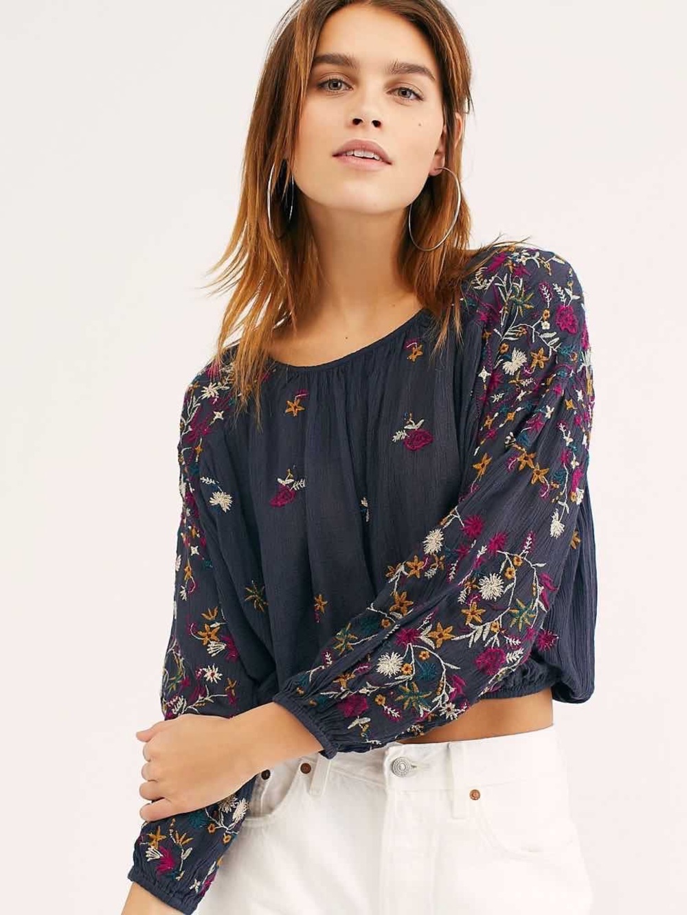 Free People Wild Flowers Blouse